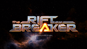 The Rift Breaker title screen.