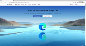 Screenshot of Microsoft Edge Website