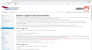 Apache Log4j security vulerabilities